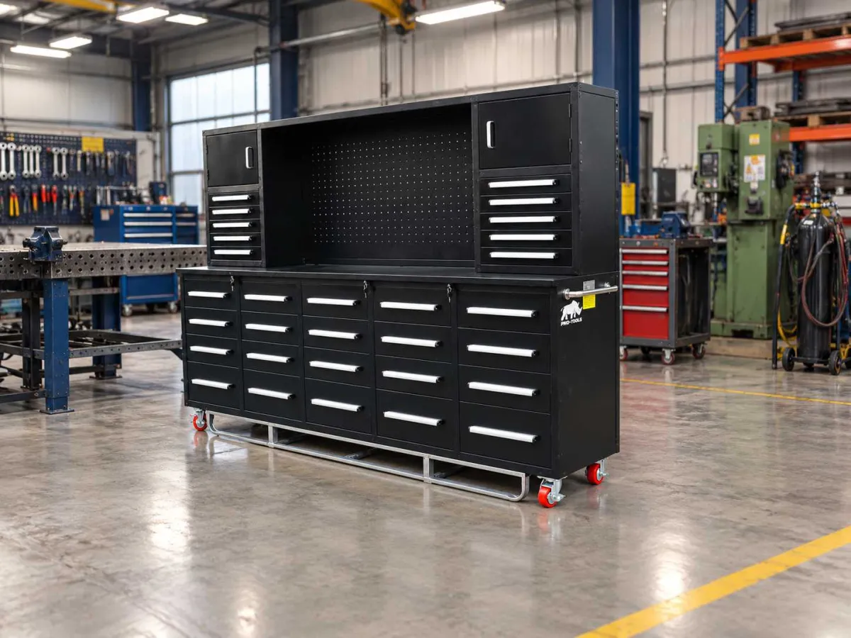 2026 Black Workbench 30 drawers 2 doors