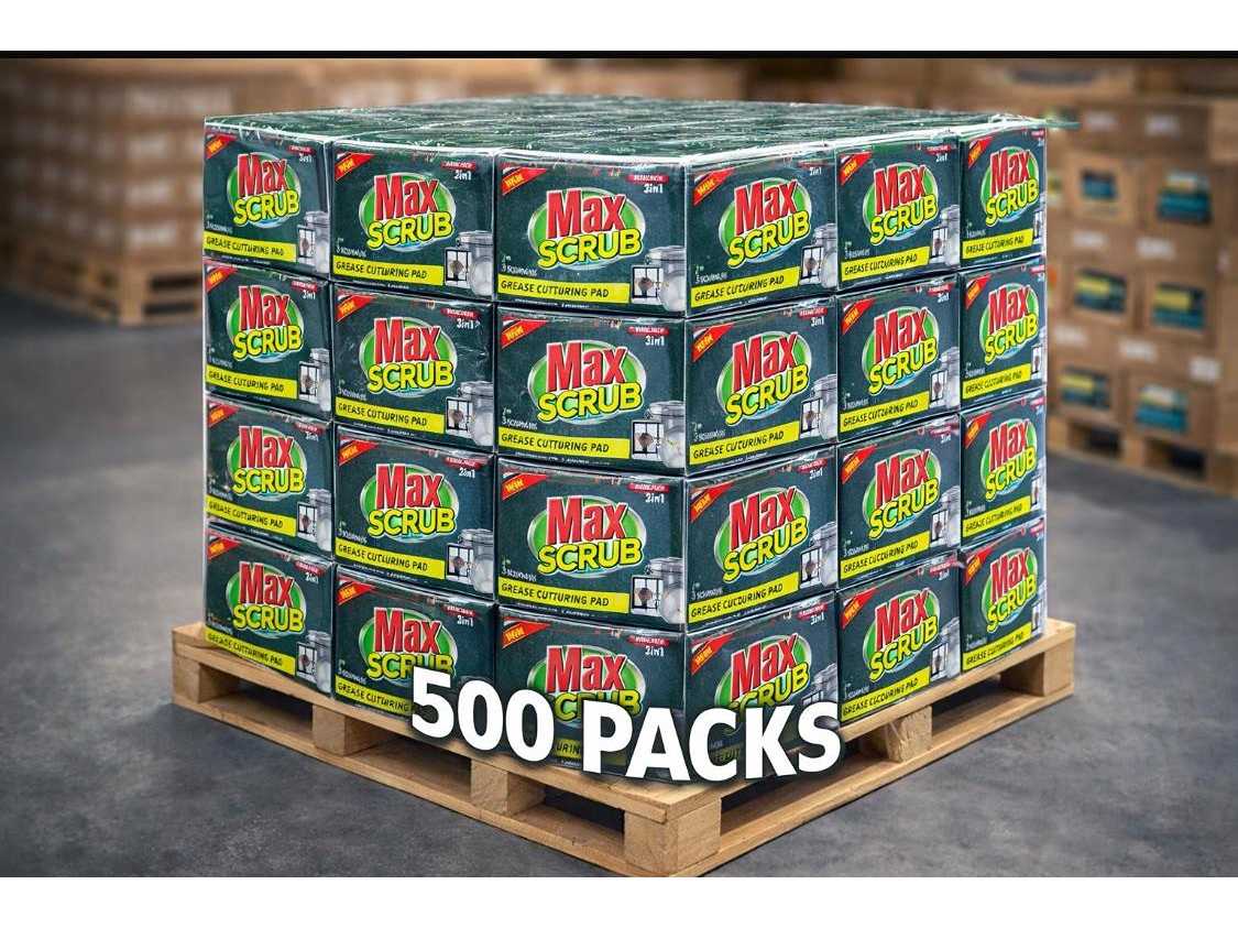 MAX SCRUB Sponge 500 Pack Palette – 3 in 1 – Neu