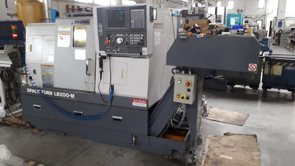 Okuma LB 200 M CNC bar-fed lathe