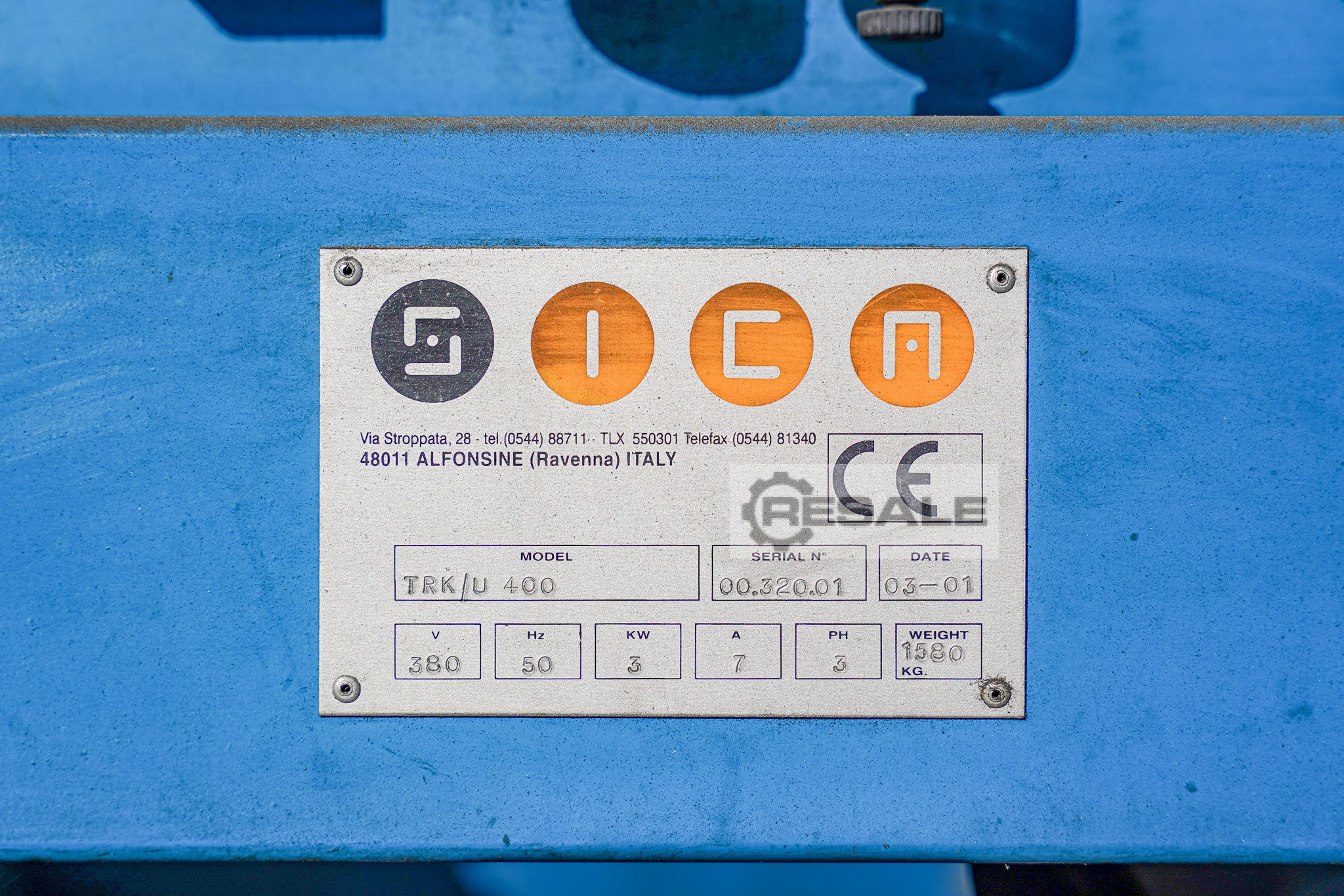 기계: SICA TRK/U 400