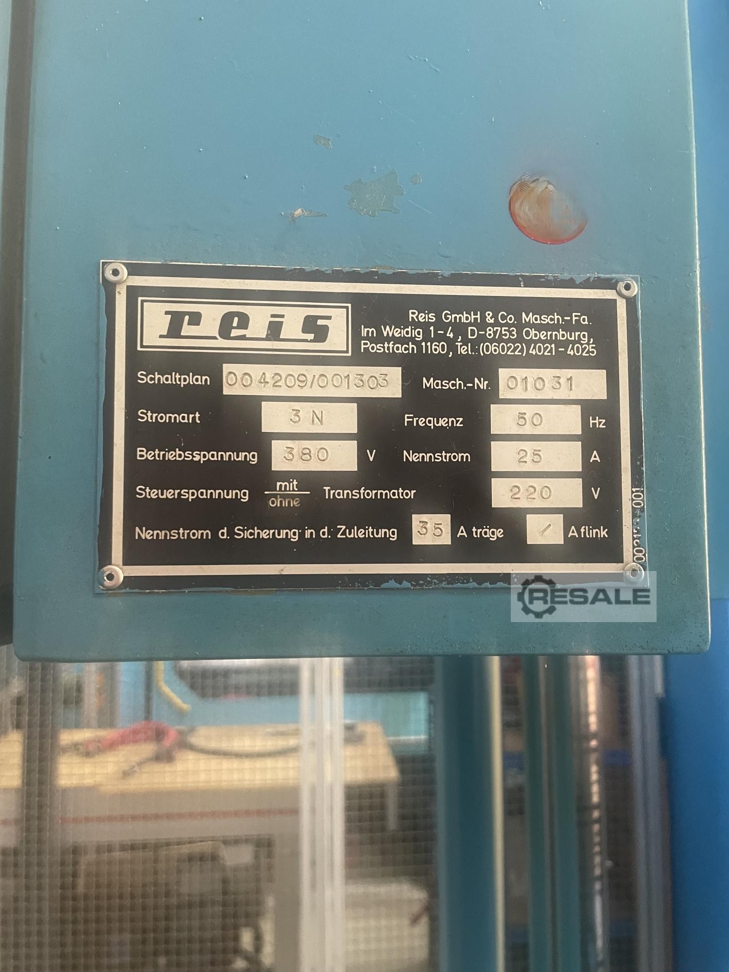 機械： REIS TUS 60