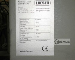 Maschine: LOESER KS 100 BA Spitzenlos Rohrbandschleifmaschine
