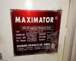 Maschine: SCHMIDT, KRANTZ + CO GMBH Maximator WS103 HFA-HD-Aggrega Wasserstrahl-Schneidanlagen