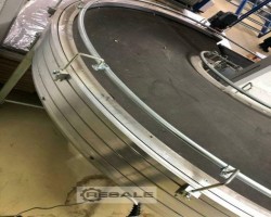 Maschine: TRANSNORM 1600-105 Helix Kurvengurtförderer 180 Grad, Helix