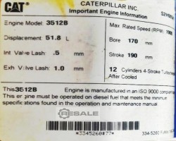Maschine: CATERPILLAR 3512B Notstromgeneratoren