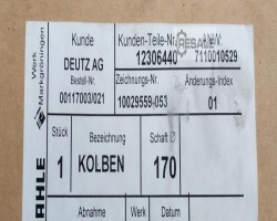 Maschine: DEUTZ TBD620 ET No 12306440 TBD620 KOLBEN