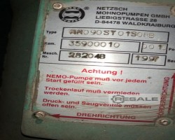 Maschine: NETZSCH EXZENTERPUMPE Exzenterpumpe NM 090SY01S08B Pumpen