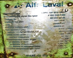 Maschine: ALFA LAVAL LOPX709 Trennzeichen