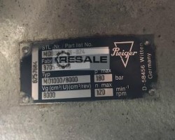 Maschine: PLEIGER MO 8000  Nr. 6257684 Hydromotor für Krauss Maffei