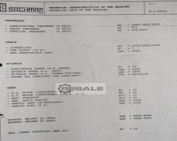Maschine: SACHMAN RP 3 x 1800 CNC Bettfräsmaschinen