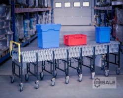 Maschine: REGALUX EPR760-8000 Scherenrollenbahn Länge 8000mm Rollenbreite 760mm