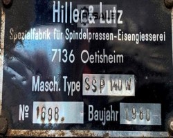 Maschine: HILU SSP 140 w Friktionsspindelpressen