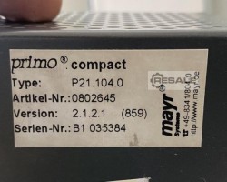 Maschine: MAYR PILZ BIELOMATIK Primo Compact P21.104.0 Ersatzteile