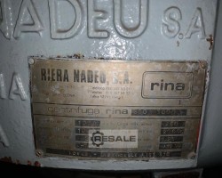 Maschine: RIERA NADEU RINA 300F 1000 Zentrifugen