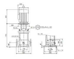 Maschine: GRUNDFOS CR90-2 A-F-A-E-HQQE Wasserpumpe