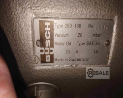 Maschine: BUSCH 250-138 vacuum pump Kunststoffspritzgiessmaschinen