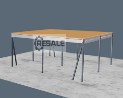 Maschine:  ca. 10 x 10 m, UK:2,5m Lagerbühne