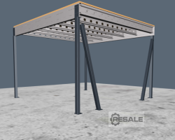 Maschine:  ca. 5 x 5 m, UK: 2,5m Lagerbühne