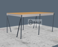 Maschine:  ca. 5 x 10 m, UK: 3,0 m Lagerbühne