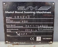 Maschine: TOPTECH / OPTIMUM GB 4240 Bandsägemaschinen