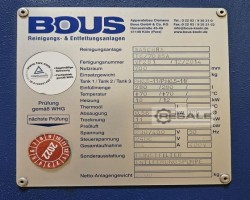 Maschine: BOUS Wasch AX T6/70WSA Reinigungs- und Entfettungsanlage
