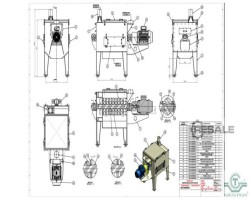 Maschine:  1,25 x 0,5 m Ø Trocknungszentrifuge