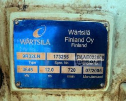 Maschine: WARTSILA 9R32LN Dieselgeneratoren