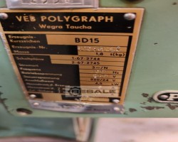 Maschine: POLYGRAPH Wegra BD 15 Buchdeckenmaschinen