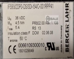 Maschine: BERGER LAHR(SCHNEIDER) IFS93/2DP0-DS/3DI-I54/O-001RP Servomotor