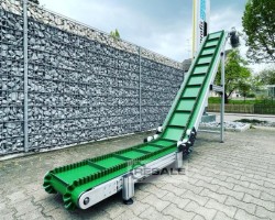 Maschine: DIE MAGNETPROFIS WF2500+2400 Winkelband Steilförderer PVC Gurt Förderband