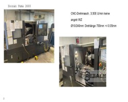 Maschine: DOOSAN, MIRCRO, ETC. Pua 2600, BNC22120 CNC Drehzentren