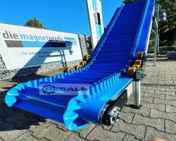 Maschine: DIE MAGNETPROFIS ZFB1200+3000+1200 Z- Förderband Winkelförderband FOOD FDA Förderband