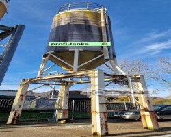 Maschine: VANCK Polyestersilo P393 Salzsilo 45.000 L GFK mit Unterfahrgestell