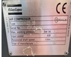 Maschine: ATLAS COPCO ZT 30 Schraubenkompressoranlage