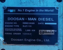 Maschine: MAN 5L21/31 Dieselgeneratoren