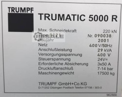 Maschine: TRUMPF Trumatic 5000R Laserschneidemaschinen