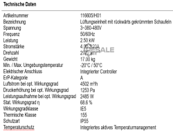 Maschine: ZIEHL-ABEGG GR35C-ZID.DC.CR Radiallüftungseinheit