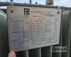 Maschine: PAULWELS Dyn5 Transformator  2000 kVA 10/0,4 kV