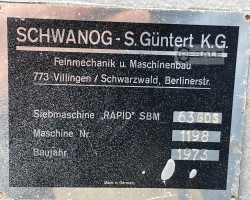 Maschine: SCHWANOG Rapid SBM 63GDS Spänerüttler