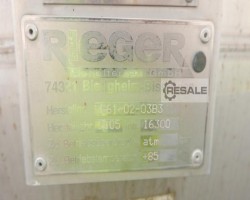Maschine: RIEGER u Wasserzisterne/Lagertank liegend