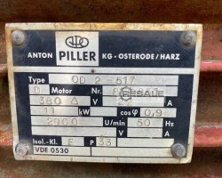 Maschine:  OD 2 -517 + VRA370 6314/c3 Gebläse