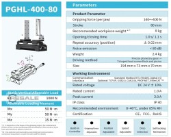 Maschine: DH ROBOTICS PGHL-400-80 Elektro Parallelgreifer