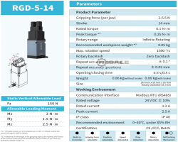 Maschine: DH ROBOTICS RGD-5-14 Drehgreifer mit Direktantrieb