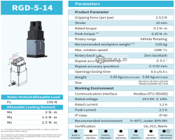 Maschine: DH ROBOTICS RGD-5-14 Drehgreifer mit Direktantrieb mit Bremse
