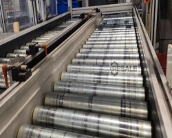 Maschine: INTERROLL 5600-410-2175-75-DC-RH-X-S-0,3 Rollbahn Förderband Rollenförderer mit Antrieb