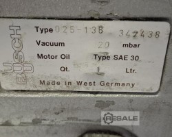 Maschine: BUSCH 025-138, 20mbar, Vakuumpumpe,