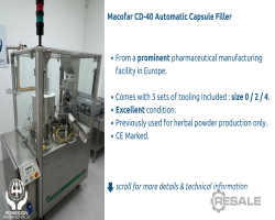 Maschine: MACOFAR CD-40 Automatic Kapselfüller