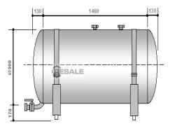 Maschine:  1000L HORIZONTAL VESSEL Edelstahltanks und Behälter