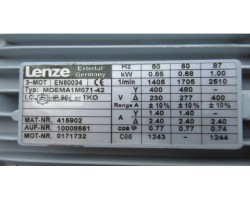 Maschine: LENZE MDEMA1M071-42 Getriebe motor 8 rpm 0,55kw lenze