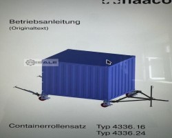 Maschine: HAACON 4336.16-231720 Containerrollen zum Bewegen von Norm-Containern,